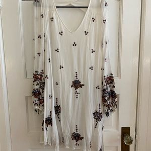 Free People Embroidered Floral Peasant Dress